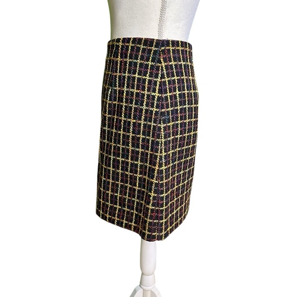Hutch Windowpane Print Tweed Mini Skirt in Black & Multicolor Size XS - Picture 6 of 15